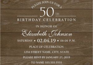 50 Birthday Invitation Cards Country Wood 50th Birthday Invitations Lace and Pearls