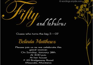 50 Birthday Party Invitation Wording 50th Birthday Invitation Wording Samples Wordings and