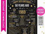 50 Year Birthday Gift Ideas for Him 50th Birthday Etsy