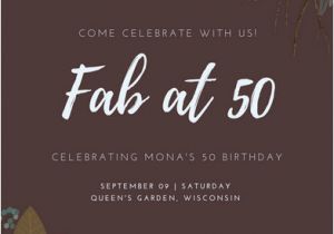 50 Year Old Birthday Invitations 50th Birthday Invitation Templates Canva