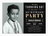 50 Year Old Birthday Invitations Sparkle Old Picture Surprise Birthday Invitations Zazzle