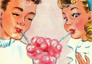 50s Birthday Card Items Similar to 1950s Happy Birthday to A Swell Teenager