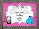 50s Birthday Invitations 50 39 S Party Invites and Party Tags 50 39 S Party