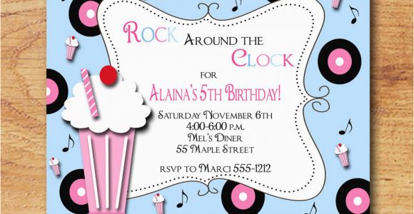 50s Birthday Invitations 50s Party Invitations Cimvitation