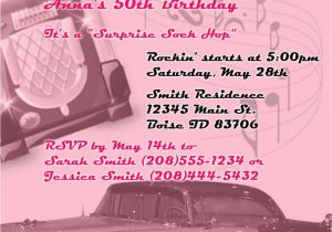 50s Birthday Invitations Kayleigh 39 S Kreations 50 39 S theme Birthday Invitation