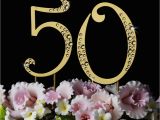 50th Birthday Cake toppers Decorations 50th Golden Anniversary Cake topper Elegant Bridal Hair