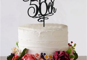 50th Birthday Cake toppers Decorations Happy 50th Birthday Cake topper 50 Years Anniversary Cake