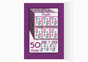 50th Birthday Card for Daughter Daughter Happy 50th Birthday Card Zazzle