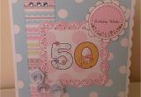 50th Birthday Card for Daughter Debs 39 Crafty Time 50th Birthday Card