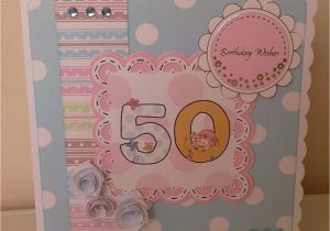 50th Birthday Card for Daughter Debs 39 Crafty Time 50th Birthday Card