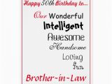 50th Birthday Cards for Brother Brother In Law Birthday Card 50th Male Boys Card Zazzle