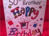 50th Birthday Cards for Brother Happy 50th Birthday Brother Card Happy Birthday Brother at