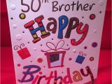 50th Birthday Cards for Brother Happy 50th Birthday Brother Card Happy Birthday Brother at