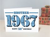 50th Birthday Cards for Brother Happy 50th Birthday Brother Greetings Card Ye Folksy