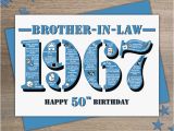 50th Birthday Cards for Brother Happy 50th Birthday Brother In Law Greetings Ca Folksy