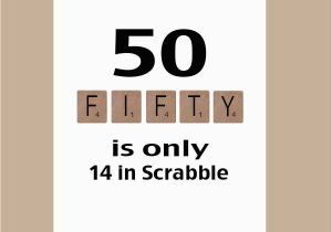 50th Birthday Cards for Mom 50th Birthday Card Milestone Birthday Scrabble Birthday