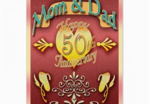 50th Birthday Cards for Mom Parents 50th Anniversary Card Mom Dad Zazzle Com