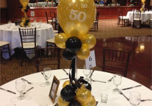 50th Birthday Centerpiece Decorations Black and Gold Balloon Centerpieces for A 50th Birthday or