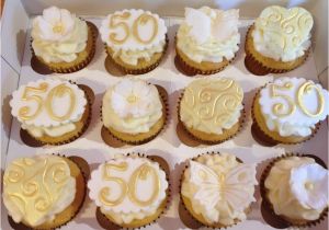 50th Birthday Cupcake Decorating Ideas Golden 50th Anniversary Cupcakes Cake by Candy Apple