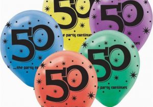 50th Birthday Decorations Cheap the Party Continues 50th Birthday 12 Latex Balloons