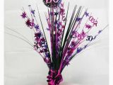 50th Birthday Decorations Purple 50th Birthday Spray Centrepiece Table Decoration Black