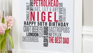 50th Birthday Gift Ideas for Him Uk 50th Birthday Gifts Present Ideas for Him Chatterbox Walls