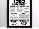 50th Birthday Gifts for Her Ebay 50th Birthday Gift Present Poster Print Back In 1969