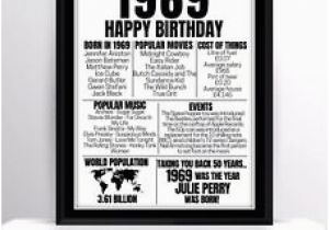 50th Birthday Gifts for Her Ebay 50th Birthday Gift Present Poster Print Back In 1969