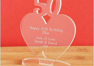 50th Birthday Gifts for Her Ebay 50th Birthday Personalised Milestone Heart Keepsake Gift