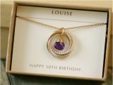 50th Birthday Gifts for Her Jewellery 50th Birthday Gift for Her Amethyst Necklace by