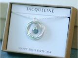 50th Birthday Gifts for Her Jewellery 50th Birthday Gift for Her Aquamarine Necklace by