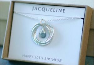 50th Birthday Gifts for Her Jewellery 50th Birthday Gift for Her Aquamarine Necklace by