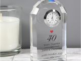 50th Birthday Gifts for Her Uk Personalised Ruby Anniversary Crystal Clock Love My Gifts