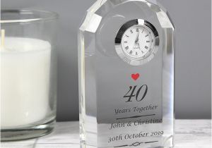 50th Birthday Gifts for Her Uk Personalised Ruby Anniversary Crystal Clock Love My Gifts