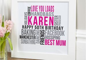 50th Birthday Gifts for Him and Her Personalized 50th Birthday Gifts Of Wall Art Chatterbox