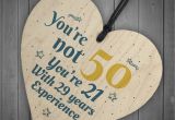 50th Birthday Gifts for Him Experience 50th Birthday Gift Wooden Heart 50 for Dad Mum Sister
