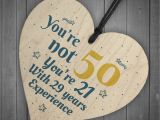 50th Birthday Gifts for Him Experience 50th Birthday Gift Wooden Heart 50 for Dad Mum Sister