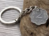 50th Birthday Gifts for Him India 50th Birthday Gift 1967 Indian Coin Keychain Keyring
