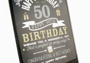 50th Birthday Gifts for Him Uk Happy 50th Birthday Gift Glass Plaque Fg49450 Ebay
