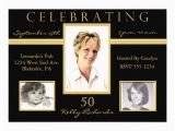 50th Birthday Invitations with Photo 50th Birthday Party Tri Photo Invitations 13 Cm X 18 Cm
