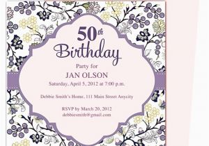 50th Birthday Invite Ideas 50th Birthday Invitation Template Oxsvitation Com