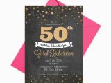 50th Birthday Invites for Men 50th Birthday Invitation for Men 50 Birthday Invitation