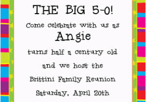 50th Birthday Invites Wording 50th Birthday Invitations Wording