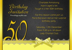 50th Birthday Invites Wording Birthday Invitation Templates 50th Birthday Invitation