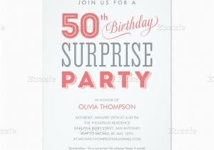 50th Birthday Invites Wording Surprise 50th Birthday Party Invitation Wording