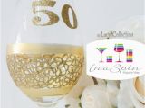 50th Birthday Mementos 50th Birthday Wine Glass Gift for Her Gifts by