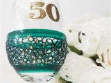 50th Birthday Mementos Emerald 50th Birthday Wine Glass Gifts and by Inaspinniquesway