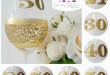 50th Birthday Mementos Gold 50th Birthday Personalised Wine Glass by Inaspinniquesway