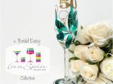 50th Birthday Mementos On Sale 50th Birthday Champagne Glass Emerald by