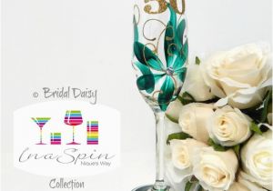 50th Birthday Mementos On Sale 50th Birthday Champagne Glass Emerald by